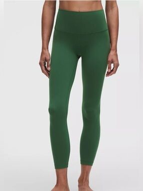 lululemon Align High-Rise Pant with Pockets 25" Emerald Green Ivy Grove 10 NWOT